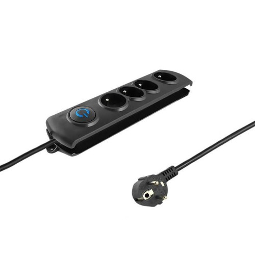 Listwa zasilająca Qoltec 50104 (1,5m; kolor czarny)-1190399