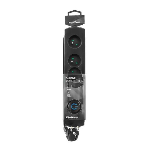 Listwa zasilająca Qoltec 50104 (1,5m; kolor czarny)-1190401