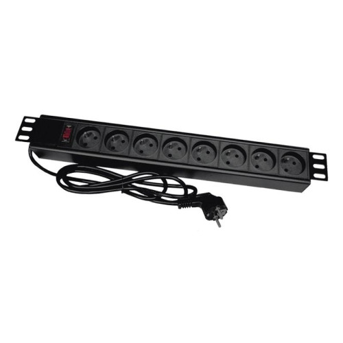 Listwa przeciwprzepięciowa A-LAN PZ081U3M (8 x UTE; 16 A (3680 W); 3m; kolor czarny)-1190493
