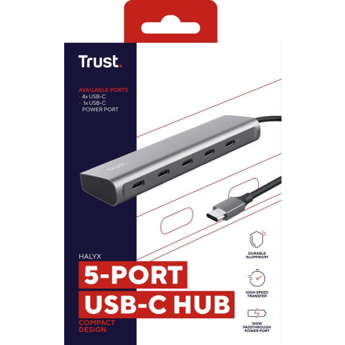 Trust HALYX 5 Portowy USB-C HUB-11954732