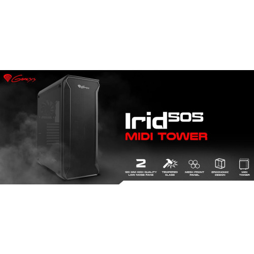 GENESIS OBUDOWA IRID 505 MIDI TOWER (Z OKNEM, USB 3.0)-1209464