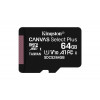 Karta pamięci z adapterem Kingston Canvas Select Plus SDCS2/64GB (64GB; Class 10, Class U1, V10; + adapter)-1217079