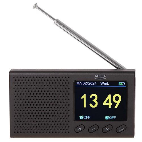 Radio Przenośne - LCD - FM - Bluetooth - Zegar Adler-12107901
