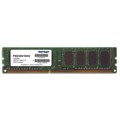 Pamięć Patriot Memory Signature PSD38G16002 (DDR3 DIMM; 1 x 8 GB; 1600 MHz; CL11)-893883