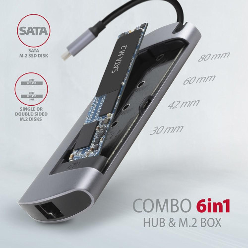 AXAGON HMC-6M2 Wieloportowy hub USB-C-12160093