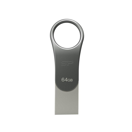 Pendrive Silicon Power Mobile C80 64GB Dual USB 3.1/Type-C Silver (SP064GBUC3C80V1S)-1216317