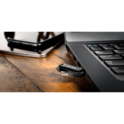 Pendrive SanDisk Ultra Dual GO SDDDC3-032G-G46 (32GB; USB 3.0, USB-C; kolor czarny)-1216584