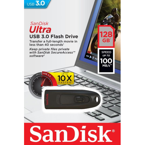 Pendrive SanDisk CRUZER SDCZ48-128G-U46 (128GB; USB 3.0; kolor czarny)-1216691