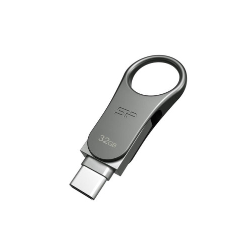 Pendrive Silicon Power Mobile C80 32GB Dual USB 3.1/Type-C Silver (SP032GBUC3C80V1S)-1216776