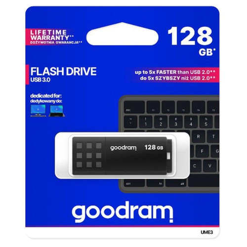 Pendrive GoodRam UME3 UME3-1280K0R11 (128GB; USB 3.0; kolor czarny)-1216990