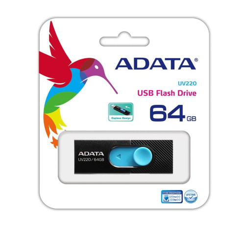 Pendrive ADATA UV220 AUV220-64G-RBKBL (64GB; USB 2.0; kolor czarny)-1217008