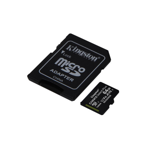 Karta pamięci z adapterem Kingston Canvas Select Plus SDCS2/64GB (64GB; Class 10, Class U1, V10; + adapter)-1217082