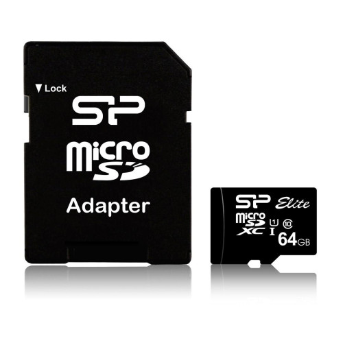 Karta pamięci Silicon Power microSDXC Elite 64GB CL10 UHS-1 (U1) + ADAPTER microSD-SD (SP064GBSTXBU1V10SP)-1217106