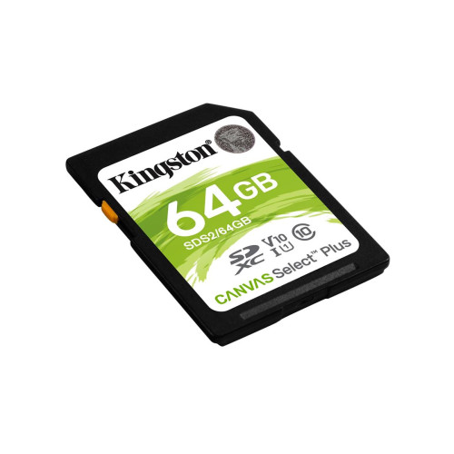 Karta pamięci Kingston Canvas Select Plus SDS2/64GB (64GB; Class U1, V10; Karta pamięci)-1217410
