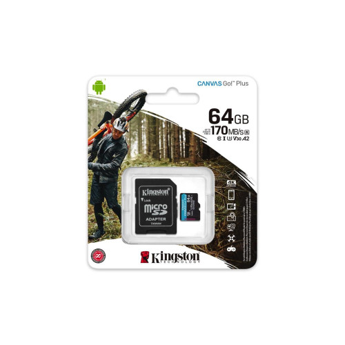 KINGSTON microSDXC Canvas Go Plus 64GB + adapter-1217445