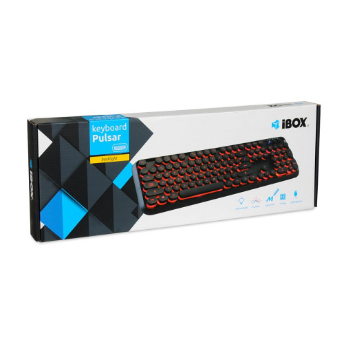Klawiatura IBOX PULSAR IKS620 (USB 2.0; (US); kolor czarny)-1218667