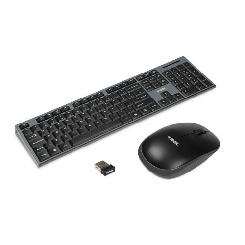 Zestaw klawiatura + mysz IBOX DESKTOP PRO KIT IKMS606W (USB 2.0; (US); kolor czarny; optyczna; 1200 DPI)-558111