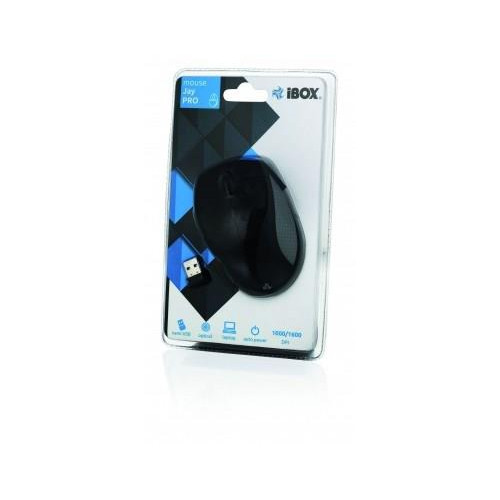 Mysz IBOX JAY PRO OPTYCZNA BEZPRZEWODOWA USB IMOS603 (optyczna; 1600 DPI; kolor czarny)-1219669