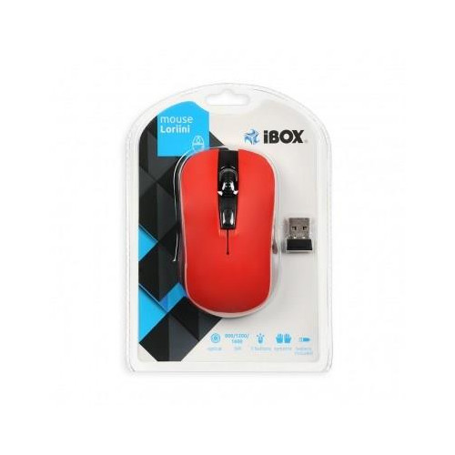 Mysz IBOX LORIINI IMOF008WR (optyczna; 1600 DPI; kolor czerwony)-1219675
