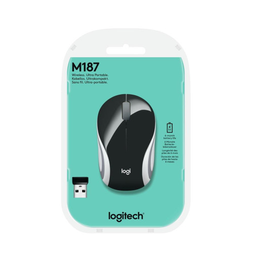 Mysz Logitech M187 Mini 910-002731 (optyczna; 1000 DPI; kolor czarny-1219836
