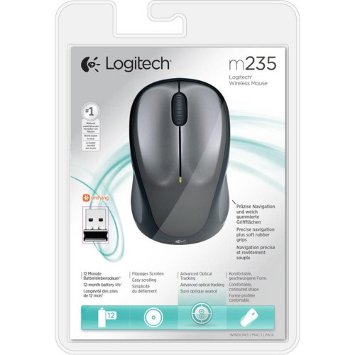 Mysz Logitech M235 910-002201 (optyczna; 800 DPI; kolor szary)-1221012