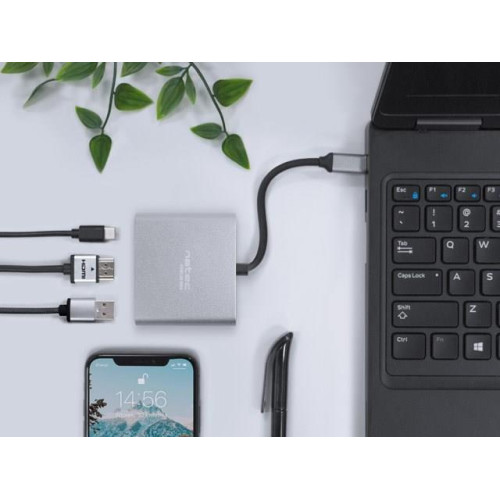 NATEC MULTI PORT FOWLER MINI (USB-C PD, USB 3.0, HDMI 4K) NMP-1607-1222117