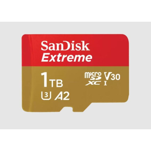 KARTA PAMIĘCI SANDISK EXTREME microSDXC 1 TB 190/130 MB/s A2 C10 V30 UHS-I U3-12332333