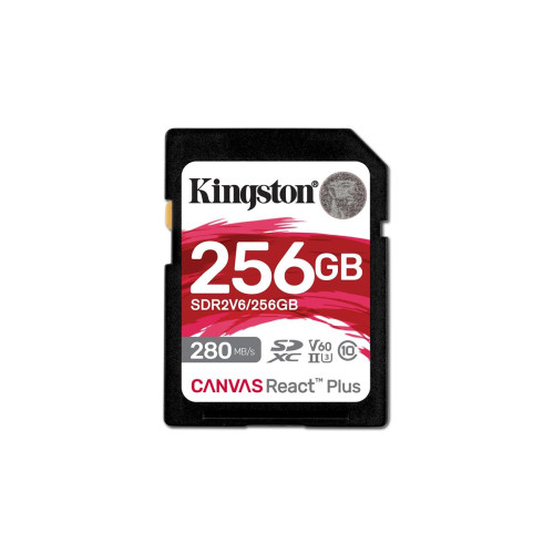 KINGSTON microSDXC Canvas 256GB React Plus UHS-II 280R/150W U3 V60 for Full HD/4K-12332346