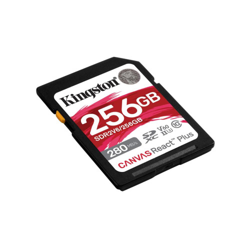 KINGSTON microSDXC Canvas 256GB React Plus UHS-II 280R/150W U3 V60 for Full HD/4K-12332347