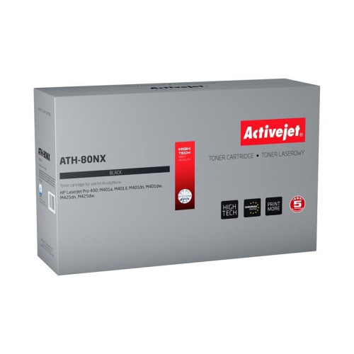 Activejet ATH-80NX Toner (zamiennik HP 80X CF280X; Supreme; 6900 stron; czarny)-572935