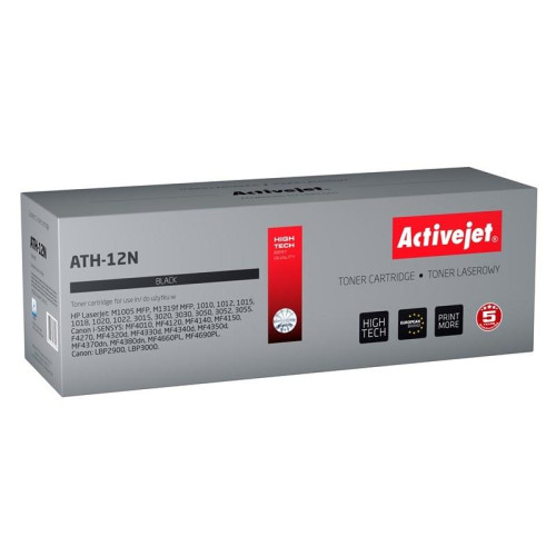 Activejet ATH-12N Toner (zamiennik HP 12A Q2612A, Canon FX-10, Canon CRG-703; Supreme; 2300 stron; czarny)-1234627