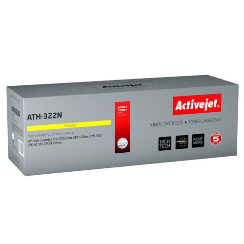 Activejet ATH-322N Toner (zamiennik HP 128A CE322A; Supreme; 1300 stron; żółty)-1234652
