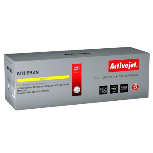 Activejet ATH-532N Toner (zamiennik HP 304A CC532A, Canon CRG-718Y; Supreme; 3200 stron; żółty)-1234656