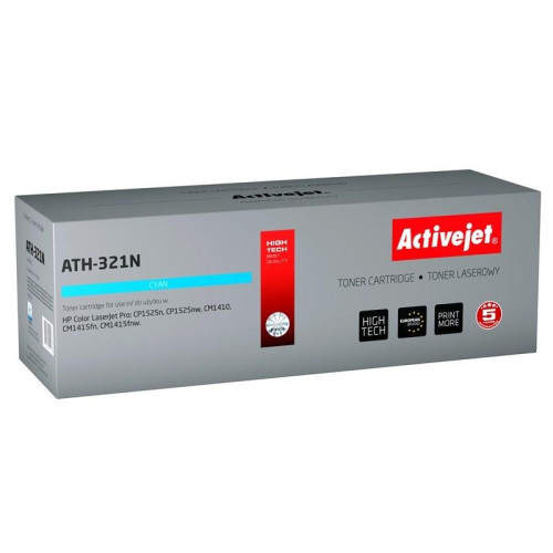 Activejet ATH-321N Toner (zamiennik HP 128A CE321A; Supreme; 1300 stron; niebieski)-1234695