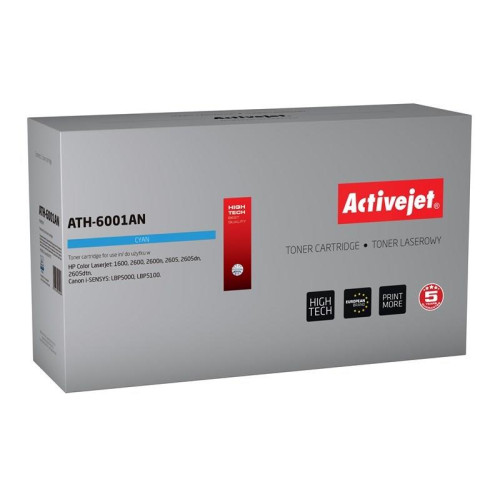 Activejet ATH-6001AN Toner (zamiennik HP 124A Q6001A, Canon CRG-707C; Premium; 2000 stron; niebieski)-1234719
