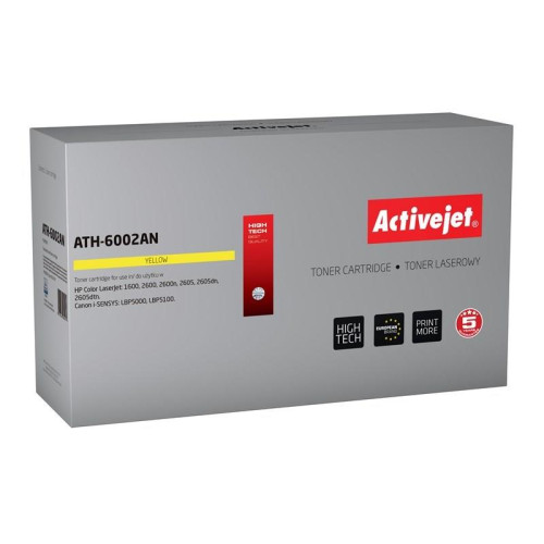 Activejet ATH-6002AN Toner (zamiennik HP 124A Q6002A, Canon CRG-707Y; Premium; 2000 stron; żółty)-1234760