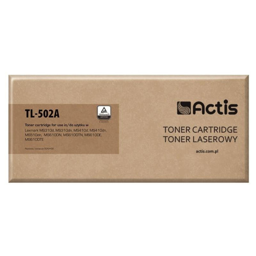 Toner ACTIS TL-502A (zamiennik Lexmark 50F2H00; Standard; 5000 stron; czarny)-1235050