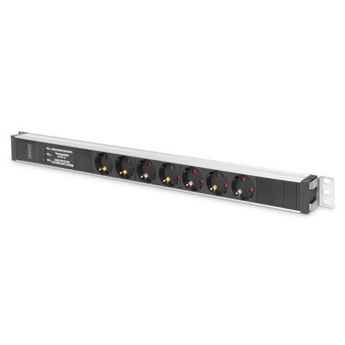 Listwa zasilająca pionowa PDU Rack 7x schuko 2m 1*wtyk unischuko 16A zab.przepięciowe filtr sieciowy-12379379