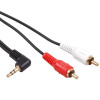 Przewód mini jack 3,5mm kątowy 2RCA 3m MCTV-825 Czarny-7806124