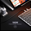 HMC-KB-US Klawiatura USB-C 5Gbps z wieloportowy hub 9in1, SD/microSD, 3x USB-A, HDMI 4K/60Hz, PD 100W, Audio, US layout,