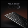 HMC-KB-US Klawiatura USB-C 5Gbps z wieloportowy hub 9in1, SD/microSD, 3x USB-A, HDMI 4K/60Hz, PD 100W, Audio, US layout,