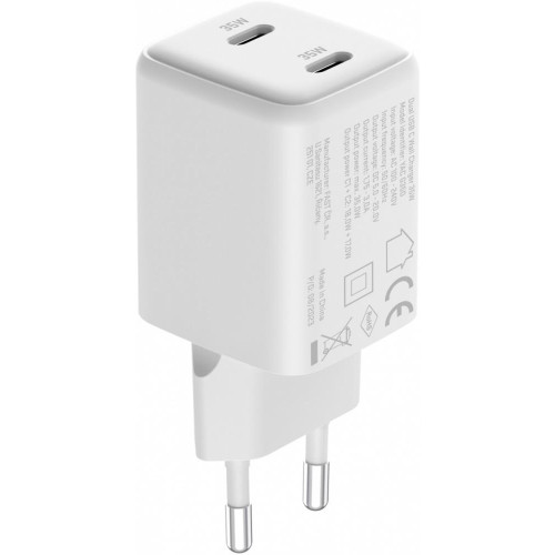 Ładowarka sieciowa USB C 2x18W 3A Power delivery 3.0 QC3.0 Biała-12421638