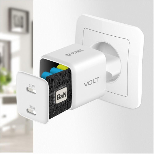 Ładowarka sieciowa USB C 2x18W 3A Power delivery 3.0 QC3.0 Biała-12421643