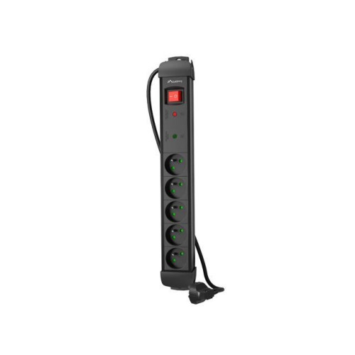 Listwa zasilająca 3.0m 5x230 cz SP1-05E-0300-BK