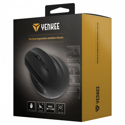 Mysz bezprzewodowa ergonomiczna praworęczna,akumulator Dual WL+BT-12422221