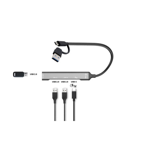 Hub USB-C/USB-A Metal 1x USB 3.0 + 3x USB 2.0-12424903
