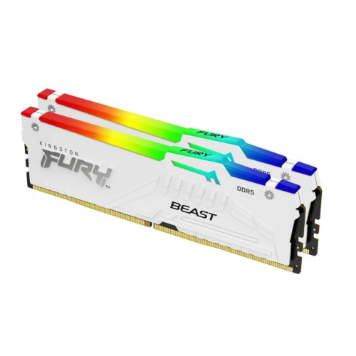 Pamięć DDR5 Fury Beast RGB 32GB(2*16GB)/6000 CL30 EXPO biała