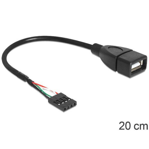 Kabel USB AF/Pin Header USB 2.0 20cm black -1243588