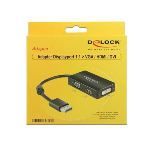 Adapter Displayport 1.1 ->HDMI/VGA/DVI 16cm -1243620