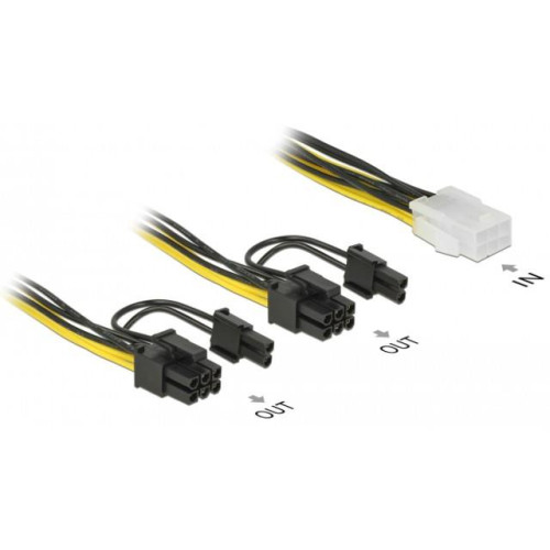 Kabel rozdzielacz zasilania PCI Express 6Pin/2x PCI Express 8PIN 15cm-1243861